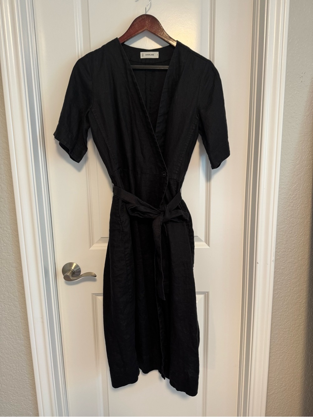 Everlane Black Midi Wrap Dress